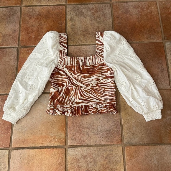 Love the Label smocked eyelet top large - Picture 2 of 7